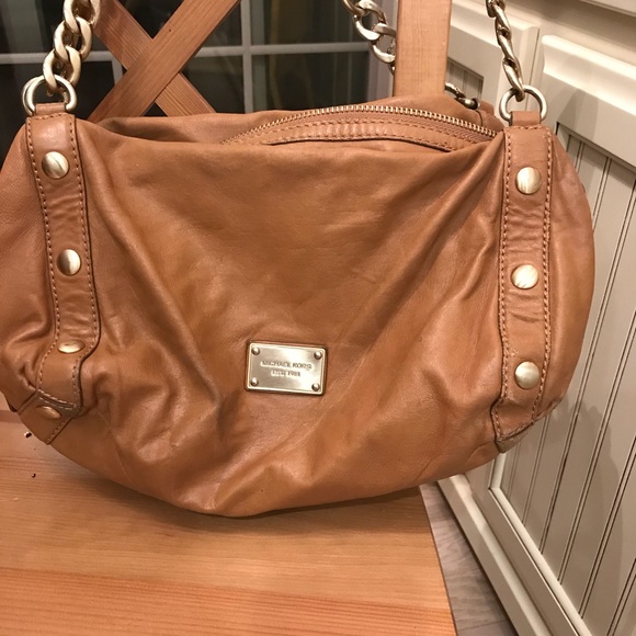 Michael Kors Handbags - Caramel  genuine leather Michael Kors bag